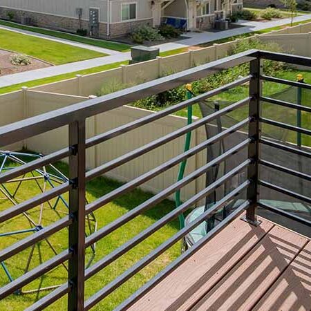 insert-balcony-railings Balcony railings in apartment complex